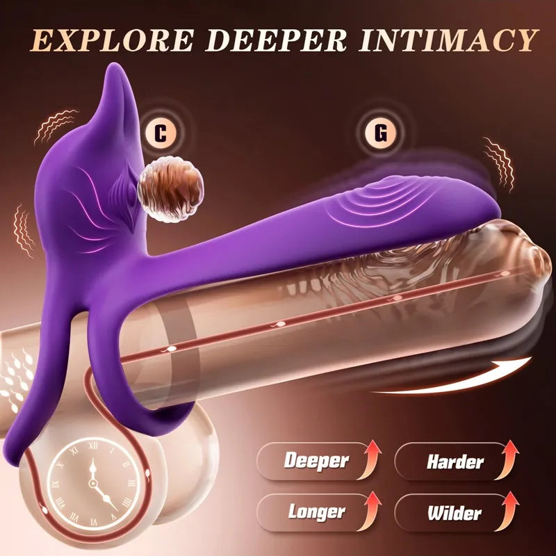 🎁Remifa™ Enchanted Girl Luxe Smart Vibrating Ring – App-Controlled Pleasure for Couples 💫