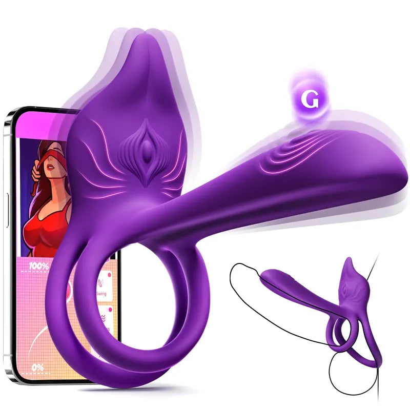 🎁Remifa™ Enchanted Girl Luxe Smart Vibrating Ring – App-Controlled Pleasure for Couples 💫